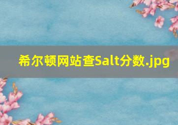 希尔顿网站查Salt分数