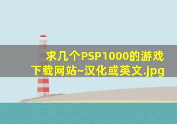 求几个PSP1000的游戏下载网站~汉化或英文