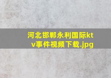 河北邯郸永利国际ktv事件视频下载