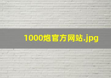 1000炮官方网站